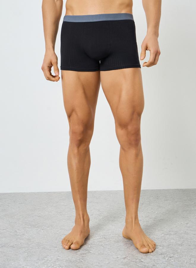 ستايلي سروال داخلي قطن بتفاصيل مضلعة - Image 1