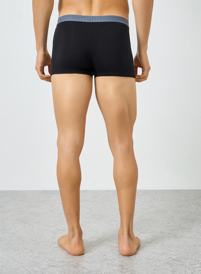 ستايلي سروال داخلي قطن بتفاصيل مضلعة - Image 4