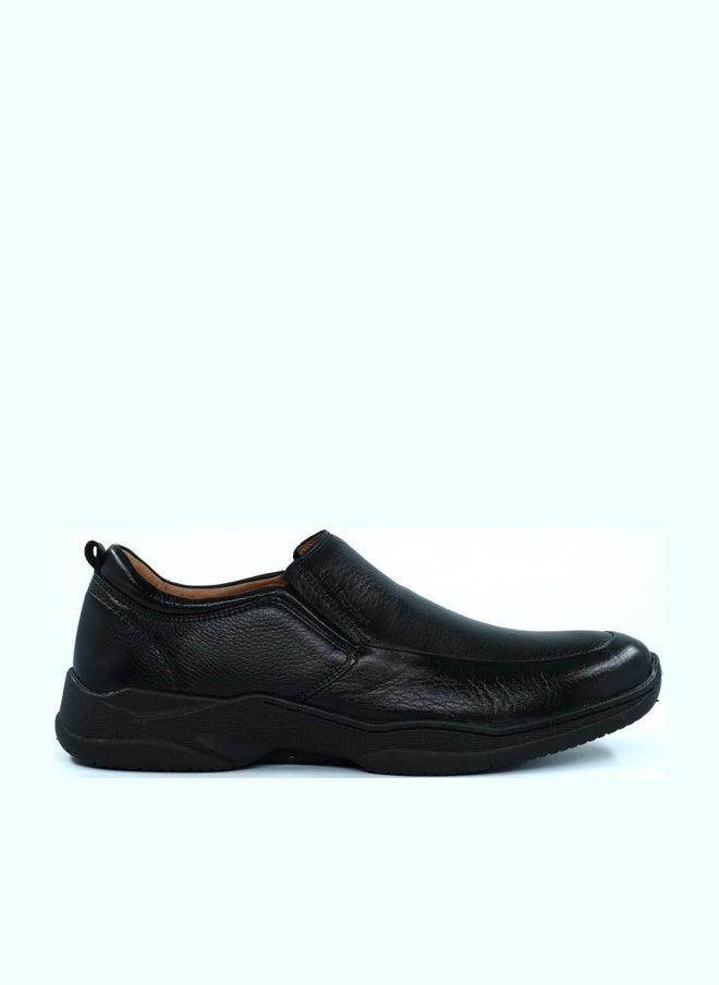 Hush Puppies Black Leather Slip-On Shoes - Image 1