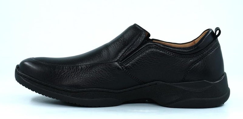 Hush Puppies Black Leather Slip-On Shoes - Image 3