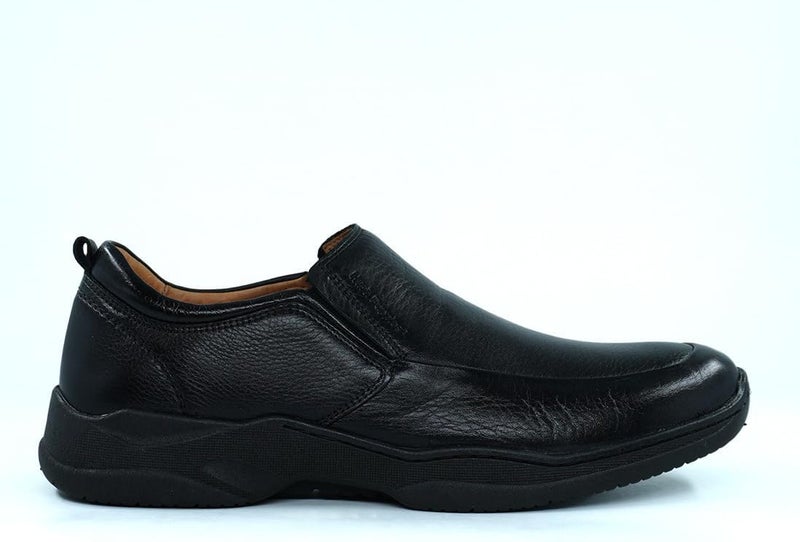 Hush Puppies Black Leather Slip-On Shoes - Image 2