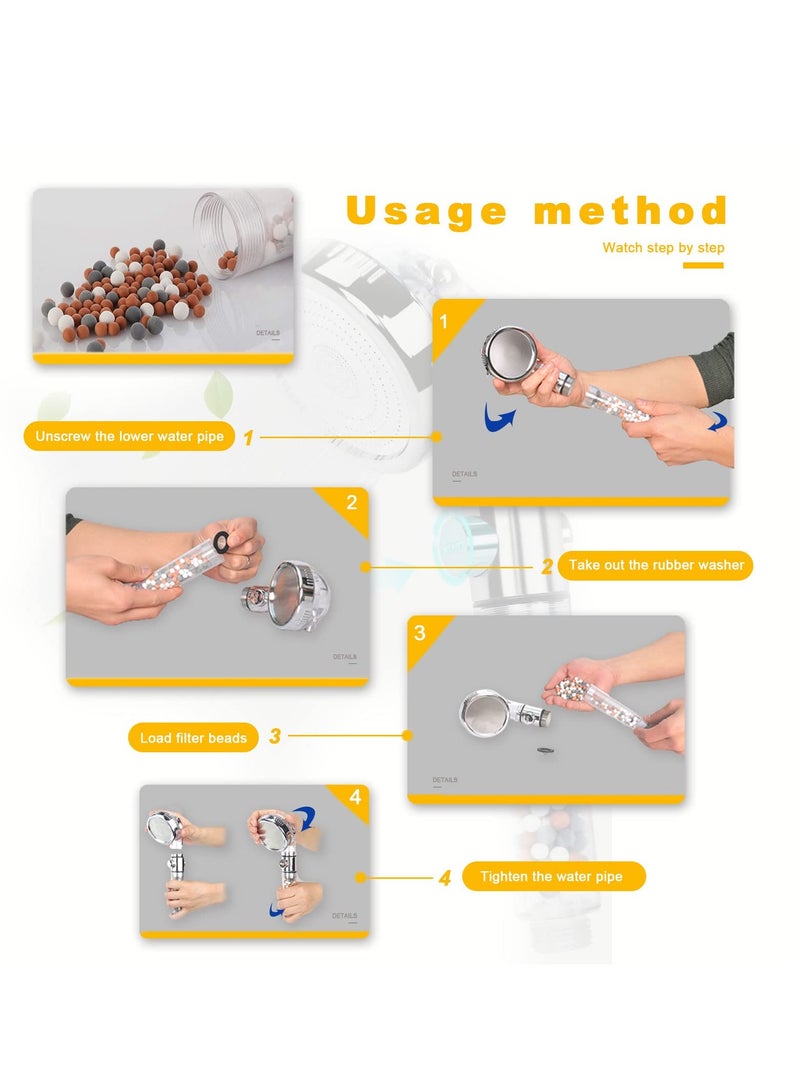 KASTWAVE 6 Packs Ionic Shower Head Beads, Ion Mineral Ball for Stone Shower Head, Hard Water Softening Filtration (3 Sets)  - Image 3