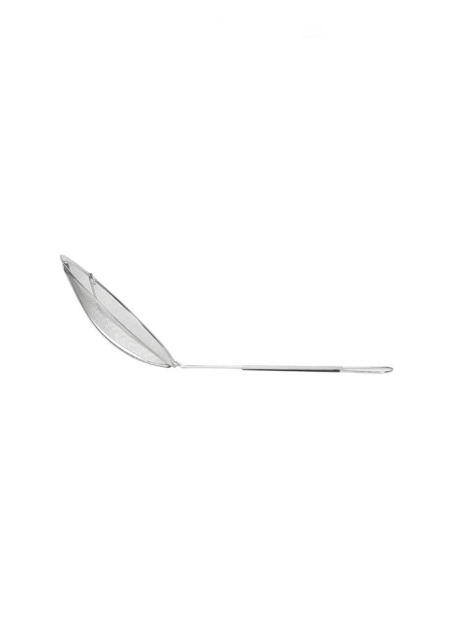 TrueCraftware- 7-Inch Round Fine Mesh Wire Skimmer 10" Handle Length Nickel Plated- Kitchen Utensil Food Strainer Skimmer Spoon for Cooking Sieve Sifters Rice Quinoa Pasta Fruits Vegetables etc. - Image 4