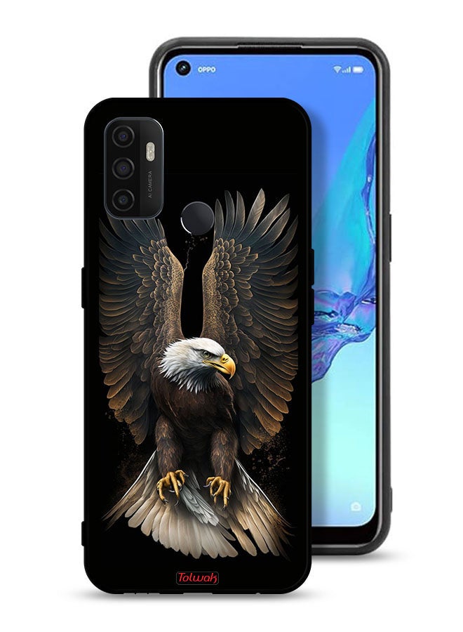 Tolwak غطاء حماية أوبو A53 4G بتصميم نسر بأجنحة ممدودة - Image 1