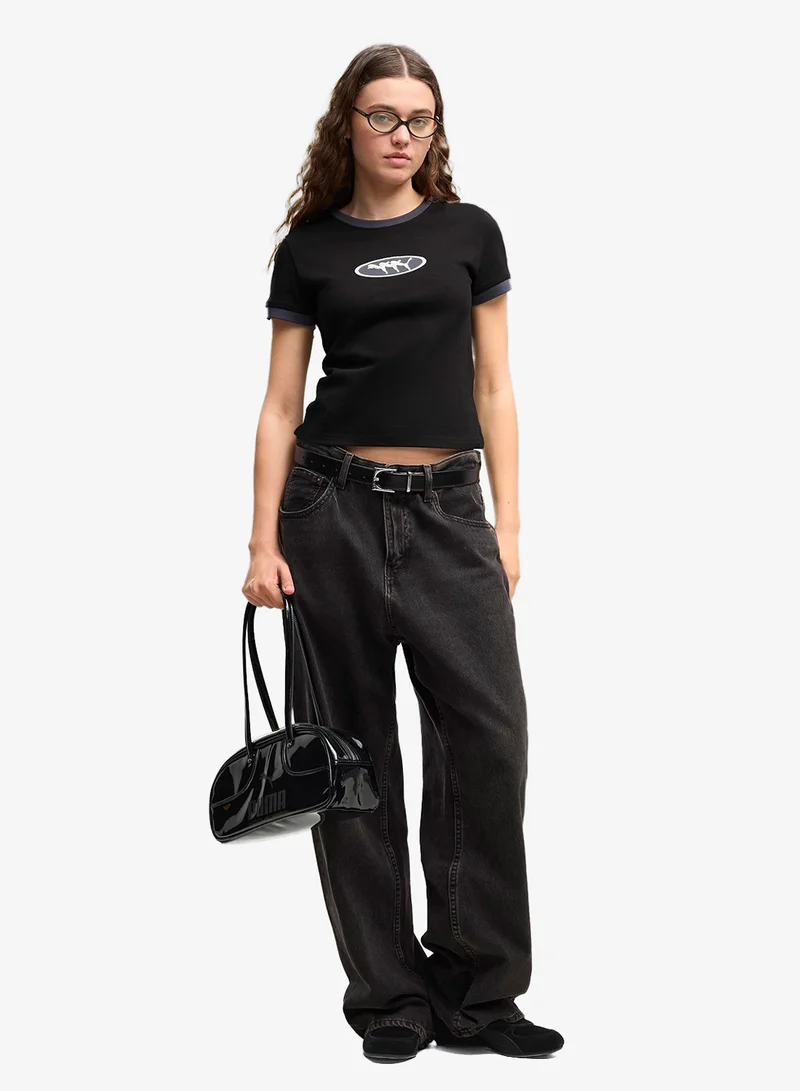 Puma PUMA Black Future Archive Slim Graphic Ringer T-Shirt for Women | Best Price UAE
