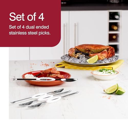 Zyliss Seafood Picks - Seafood Spoon & Fork - Stainless Steel Utensils - Dual-Ended Picks & Seafood Tools - Kitchen Tool & Gadget - Dishwasher Safe - Stainless Steel - Image 3