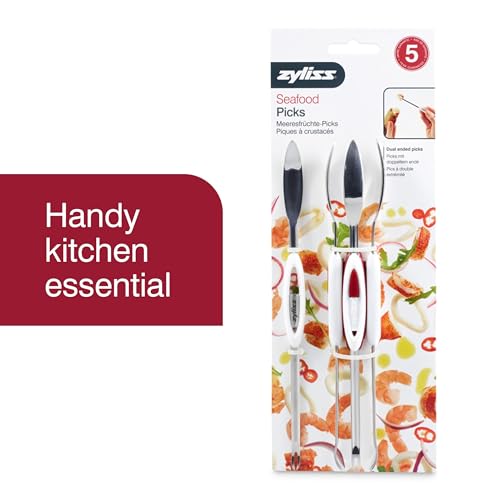 Zyliss Seafood Picks - Seafood Spoon & Fork - Stainless Steel Utensils - Dual-Ended Picks & Seafood Tools - Kitchen Tool & Gadget - Dishwasher Safe - Stainless Steel - Image 2