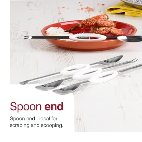 Zyliss Seafood Picks - Seafood Spoon & Fork - Stainless Steel Utensils - Dual-Ended Picks & Seafood Tools - Kitchen Tool & Gadget - Dishwasher Safe - Stainless Steel - Image 4