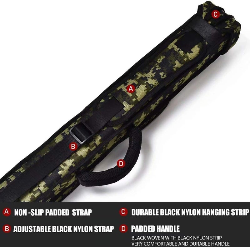 Collapsar 2X2 Pool Cue Hard Case Nylon/Leatherette Billiard Sitck Carrying Cases - Image 4