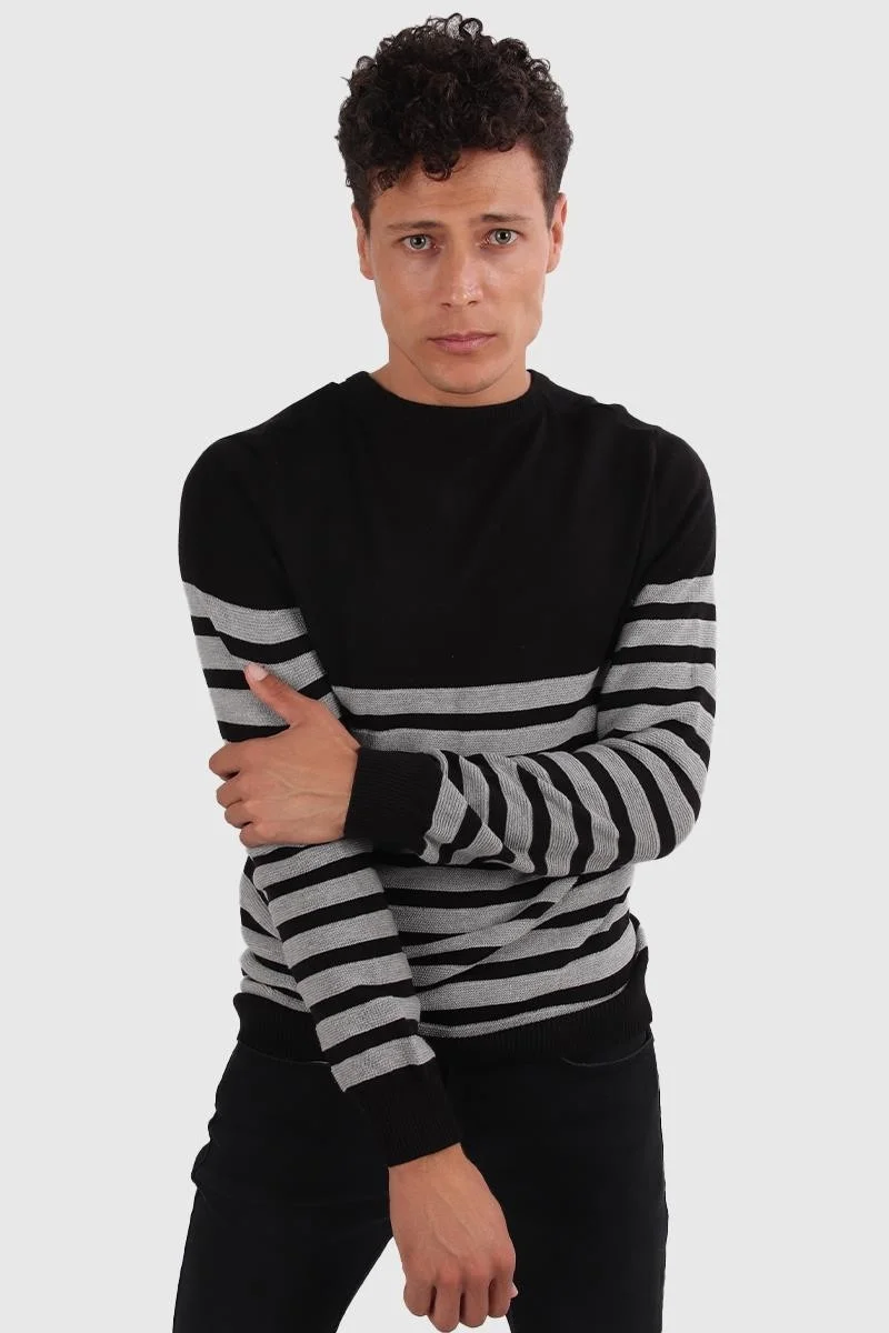 الكسندر جاردي Alexandergardi Striped Crew Neck Sweater (E20-510101)