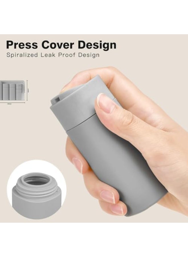 Travel Dispenser Bottles for Toiletries, 5 Pack Travel Size Containers, Leak Proof Refillable Travel Accessories for Shampoo Conditioner, Portable Travel Bottles with Clear Toiletry Bag - Image 2