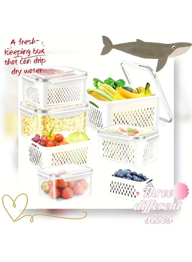 3 Piece Clear Plastic Food Storage Containers With Lids Fresh Keeping Multipurpose Kitchen Essential - Image 1