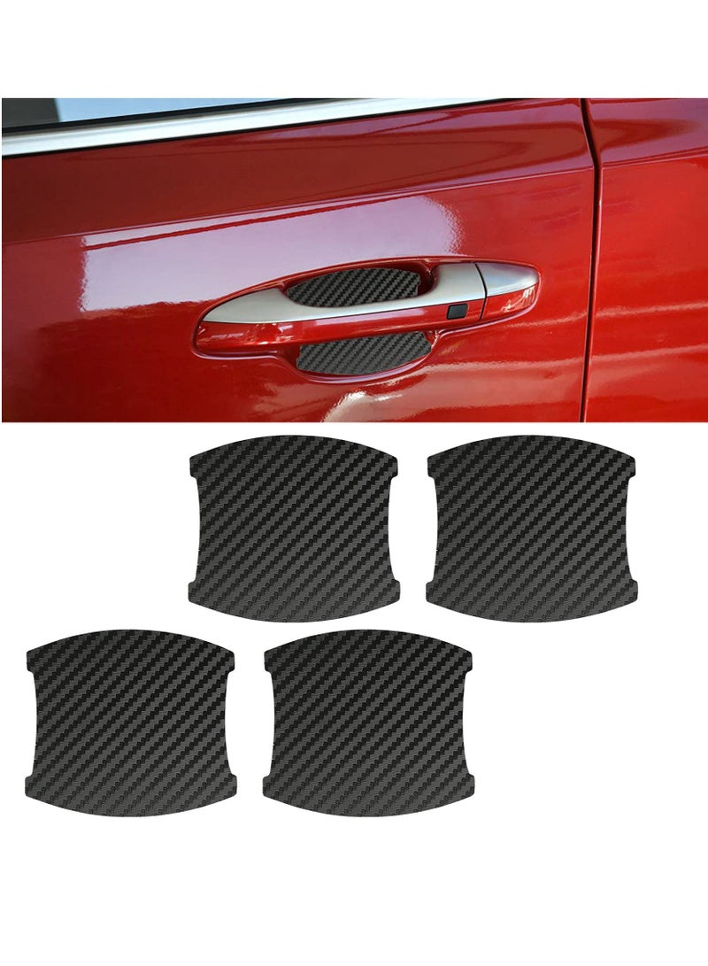 Magnetic Carbon Fiber Door Handle Cup Protection Stickers - Universal Anti-Scratch TPU Covers for Cars, SUVs, and Trucks (Set of 4) - Durable Door Bowl Protectors. - Image 1