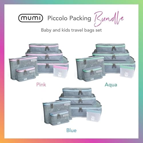 MUMI Piccolo Reusable Zip Up Bags – Set of 6 BPA-Free Silicone Zipper Bag for Food Storage | Freezer, Sandwich & Snack Bags | Dishwasher-Safe Reusable Containers for Travel, Lunch & Meal Prep (Blue) - Image 2