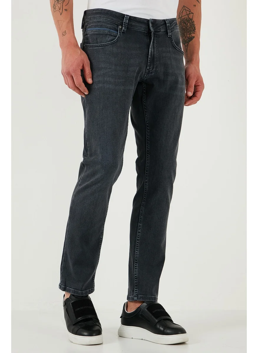 Buratti Cotton Regular Fit Normal Waist Straight Leg Jeans Men's Jeans 2211S78PARMA