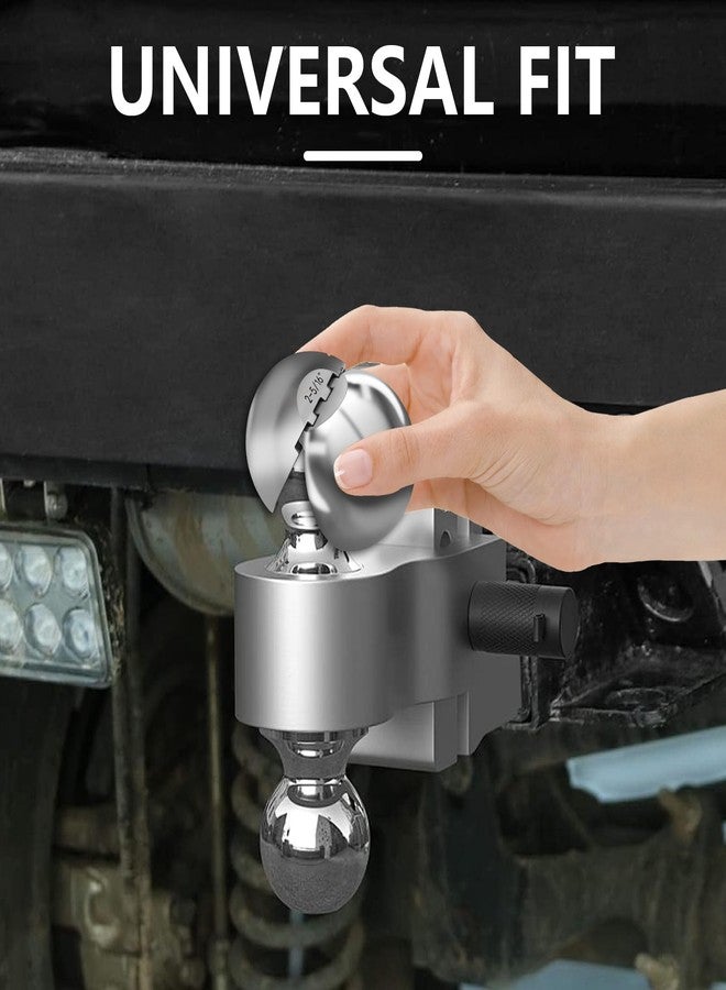 Jeonz Clamshell Tow Ball Adapter, Converts 2 Inch Tow Ball to 2-5/16 Inch, Trailer Ball Clamshell Hitch Accessory, Stainless Steel - Image 2