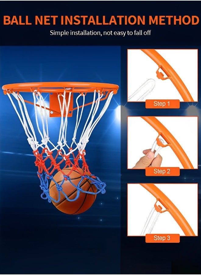 GROIC Basketball Ring with Net Outdoor, 2022 Upgrade Thick Professional Basketball Net Replacement Heavy Duty, All Weather Anti Whip Color Never Fade Standard Nets -12 Loops  - Image 4