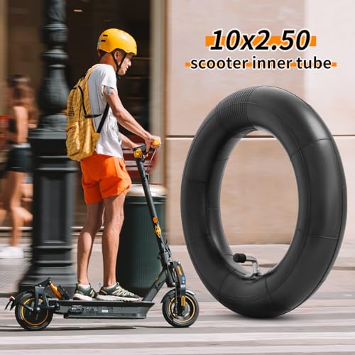 YeYouC Heavy Duty 10x2.50 Thicker 40% Butyl Inner Tube with CR202 90° Bent Valve Stem, 10 Inch Smart Self Balancing Electric Scooter Tire Tube Fit for 36v 48v 400w 500w 800w Hub Motor (Pack of 2) - Image 5