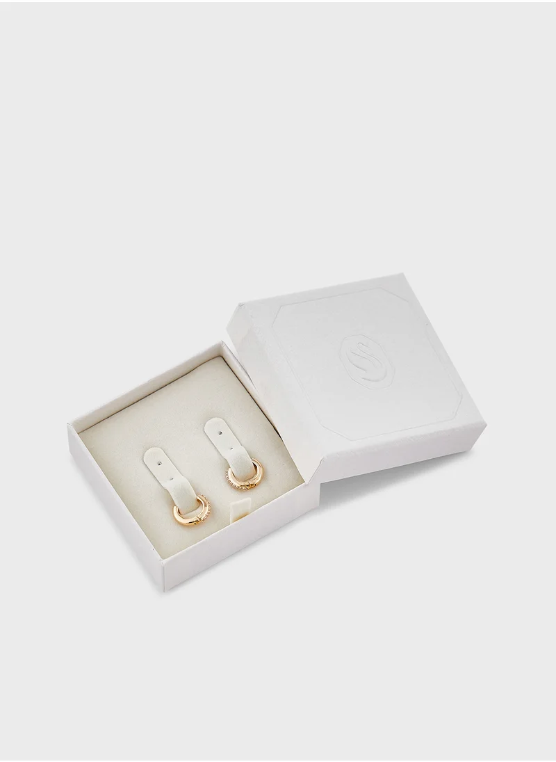 SWAROVSKI Matrix Stone Detail Hoop Earrings