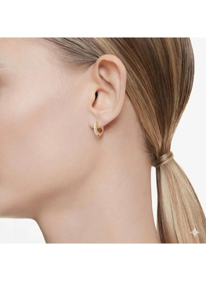 سواروفسكي أقراط دائرية بتفاصيل حجر الماتريكس