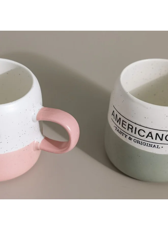 DANUBE HOME Danube Home Danube Essential 2-Piece New Bone China Mug Set Elegant And Durable Perfect For Tea Coffee Or Hot Beverages Stylish And Comfortable Design For Home Or Office Use 8X8X8.9Cm 395Ml