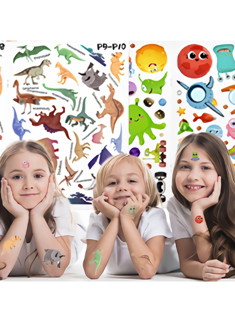 unikbebe - 250Pcs Sticker Book, Animal Theme with 8 Scenes, No Mess Sticker Art for Kids, DIY Craft Kit, Educational Learning Toy, Portable Travel Activity Book, Make Your Own Fun Stickers for Toddlers, Waterproof Busy Book, Gift for Boys & Girls - Image 1