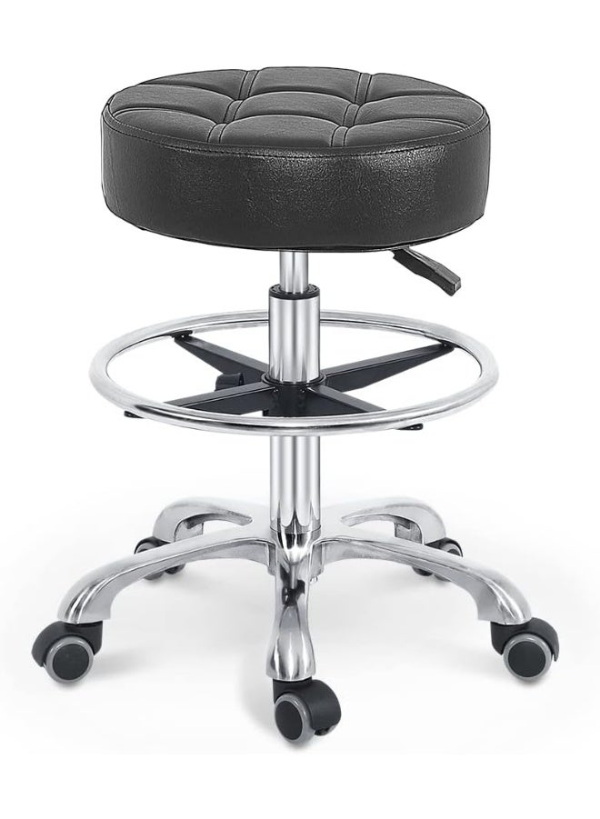 Adjustable Rolling Swivel Stool Designed for Salon, Home, Kitchen and Office Use - Image 1