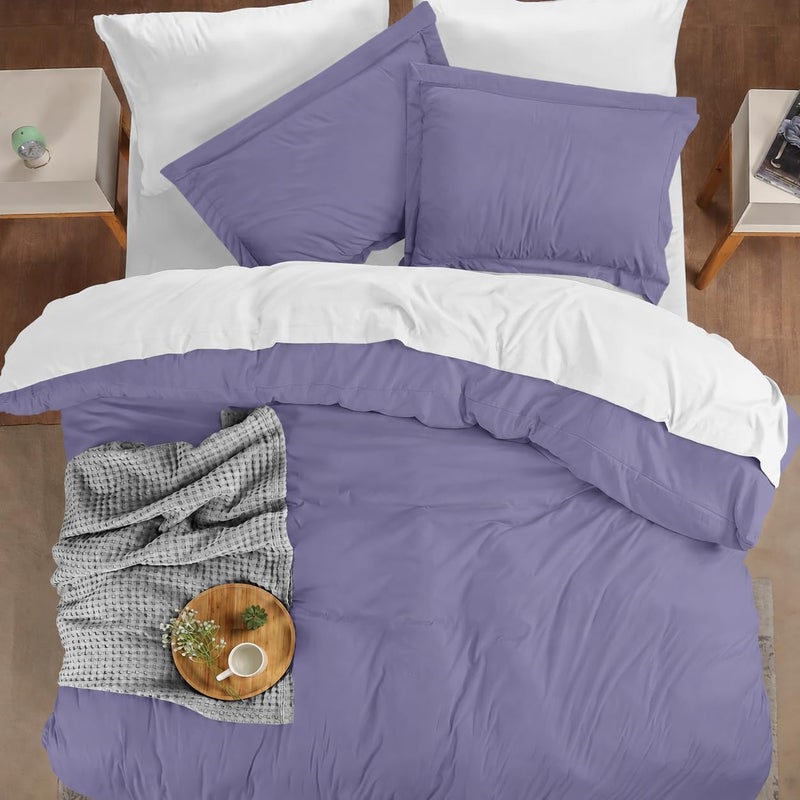 Duvet Cover Full, 3 Piece Cotton Like Polyester With Zipper Closure, Peri | Extra Soft and Breathable, Wrinkle & Fade Resistant, Includes Duvet Cover and 2 Pillow Shams, Comforter Not Included, OekoTex - Image 2