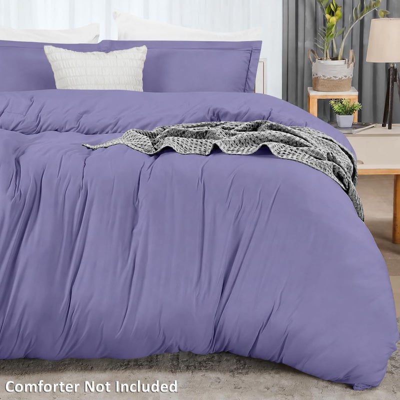 Duvet Cover Full, 3 Piece Cotton Like Polyester With Zipper Closure, Peri | Extra Soft and Breathable, Wrinkle & Fade Resistant, Includes Duvet Cover and 2 Pillow Shams, Comforter Not Included, OekoTex - Image 5