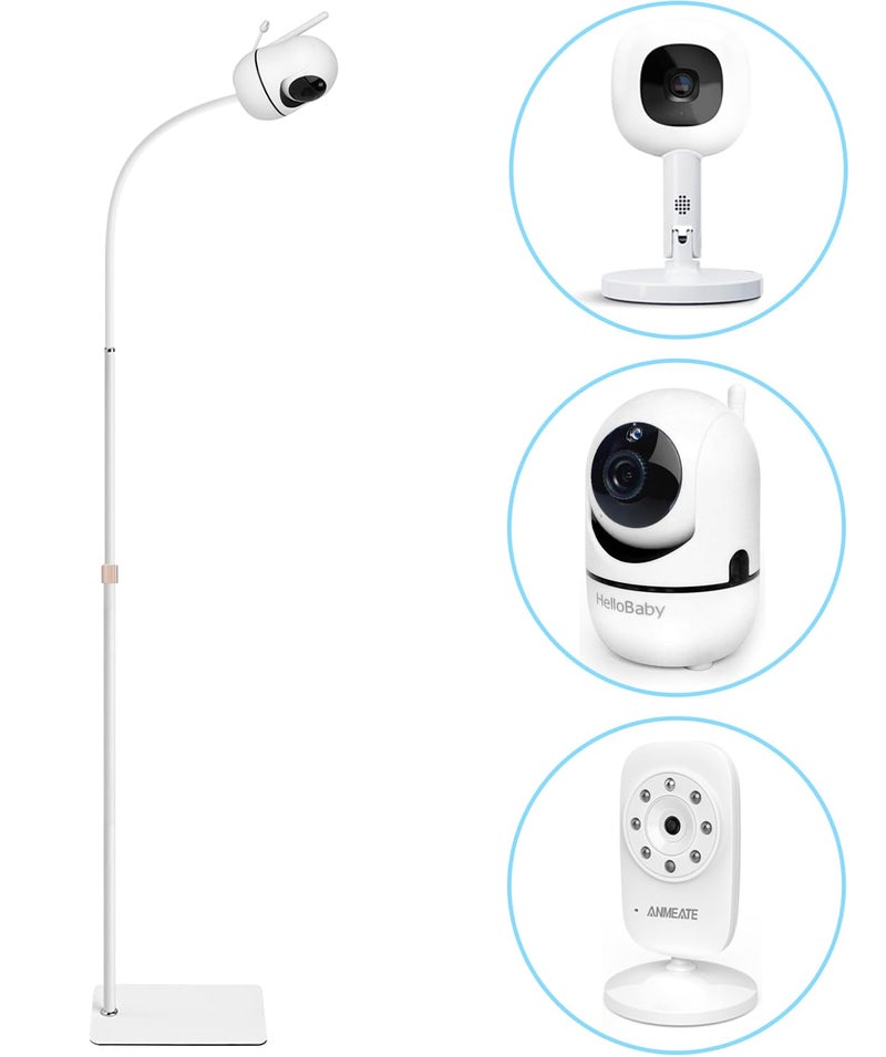 AISVAN Adjustable Height Baby Monitor Floor Stand Holder for Hellobaby HB6560/HB6550 HB65/HB66/HB248 Baby Monitor and Also Compatible with The Nanit Pro Smart Monitor & Flex Stand - Image 1
