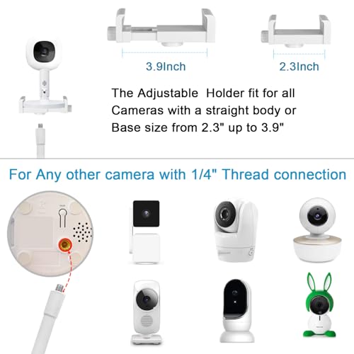 AISVAN Adjustable Height Baby Monitor Floor Stand Holder for Hellobaby HB6560/HB6550 HB65/HB66/HB248 Baby Monitor and Also Compatible with The Nanit Pro Smart Monitor & Flex Stand - Image 4
