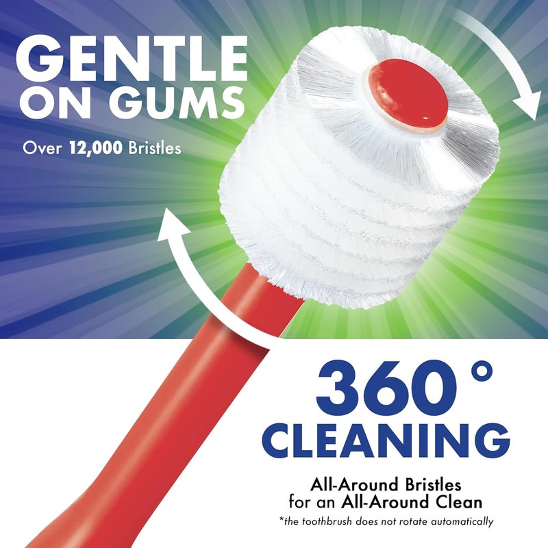 Brilliant Kids Toothbrush For Ages 59 Years Old For Girl or Boy Use When Adult Teeth Arrive Microfiber Bristles Clean Whole Mouth Kids Toothbrushes Improve Tooth and Gum Health Red 3 Pack - Image 4