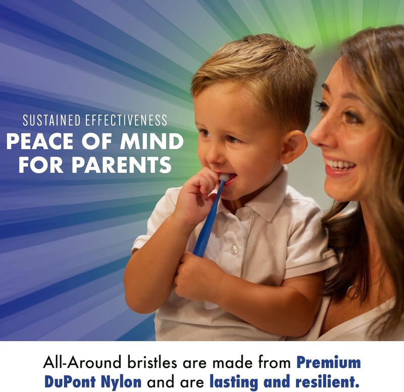 Brilliant Kids Toothbrush For Ages 59 Years Old For Girl or Boy Use When Adult Teeth Arrive Microfiber Bristles Clean Whole Mouth Kids Toothbrushes Improve Tooth and Gum Health Red 3 Pack - Image 5