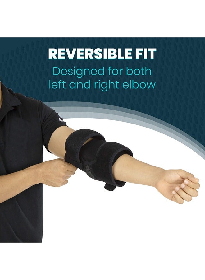 joyzzz Elbow Brace Tennis Compression Sleeve Wrap for Golfers, Bursitis, Left or Right Arm Tendonitis Support Strap for Golf, Men and Women Epicondylitis and Sports Recovery Pain Relief,1 pcs  - Image 2
