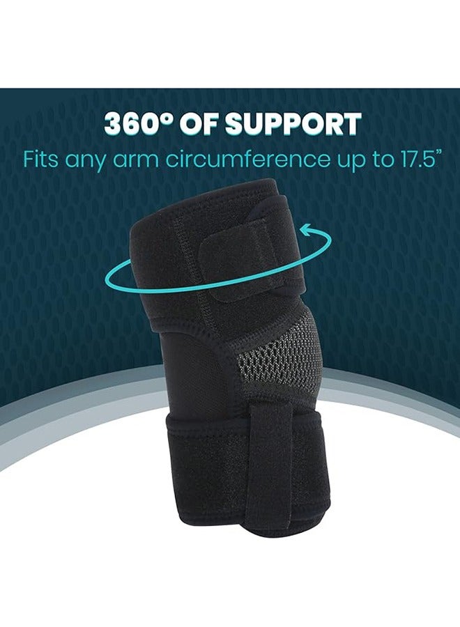 joyzzz Elbow Brace Tennis Compression Sleeve Wrap for Golfers, Bursitis, Left or Right Arm Tendonitis Support Strap for Golf, Men and Women Epicondylitis and Sports Recovery Pain Relief,1 pcs  - Image 5