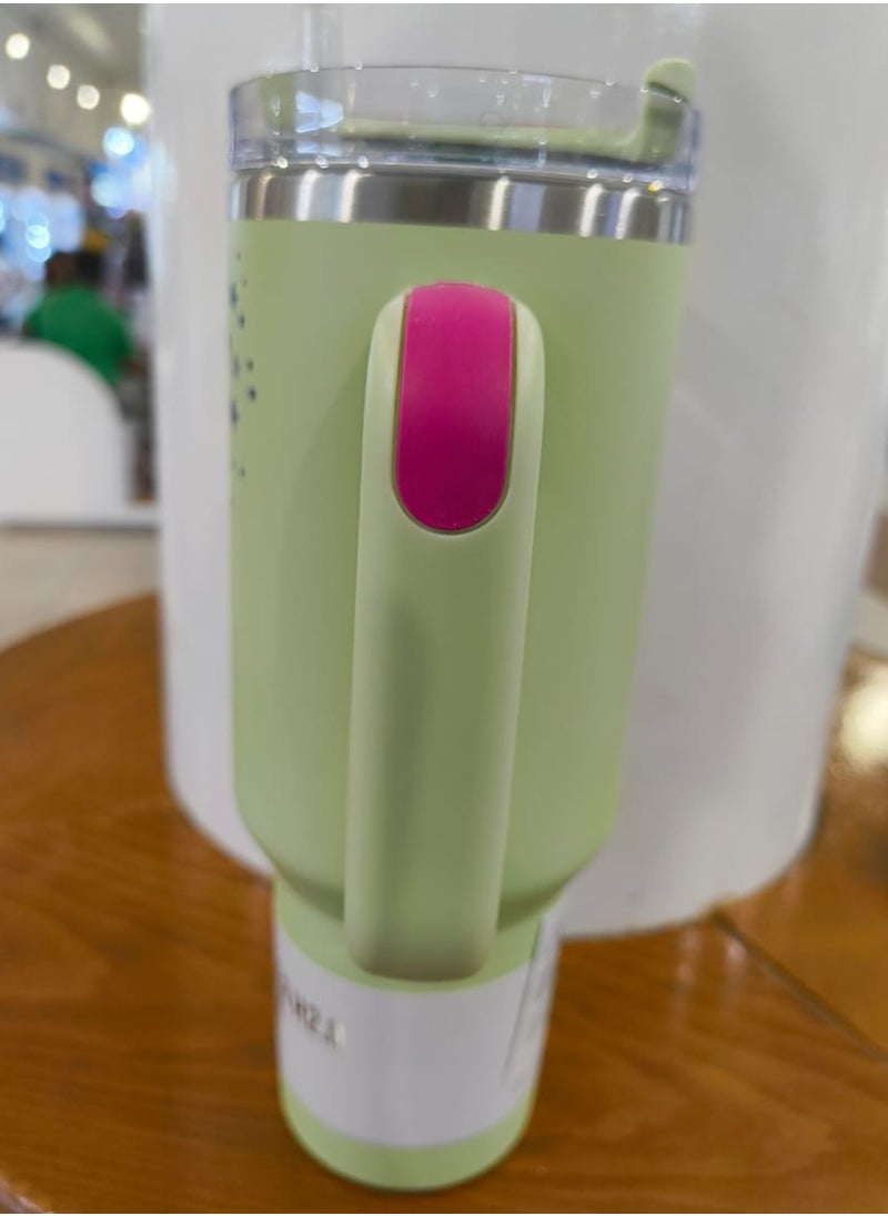 Stanley - Olivia Rodrigo H2.0 Flow State Stainless Steel Tumbler with Handle and Straw Lid Insulated Reusable Cup for Water, Coffee, Smoothies & More, Travel Mug, Cupholder Friendly 40 oz Green - Image 1