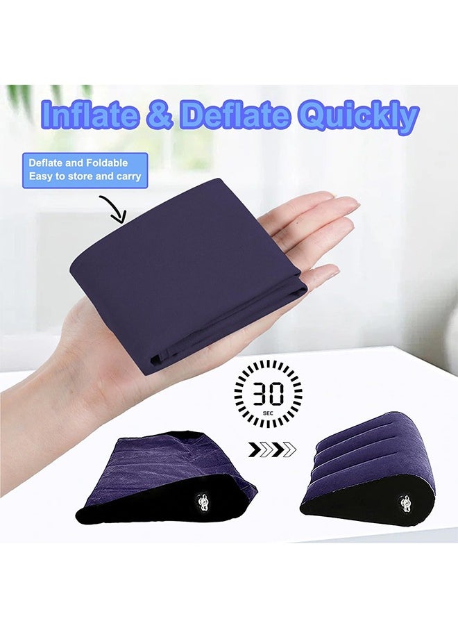 KUYING - Inflatable Wedge Pillow with Memory Foam Top - Lightweight and Portable for Backrest, Leg Elevation, and Post-Surgery Recovery - Image 1