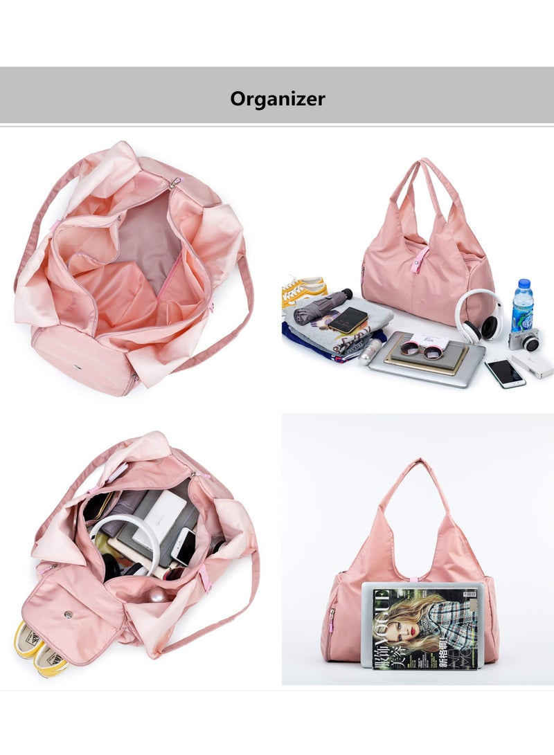 KYD Womens Yoga Gym Bag Yoga Mat Bag with Outside Elastic Mat Strap and Shoe compartment, Sports Duffel Bag Large  - Image 3