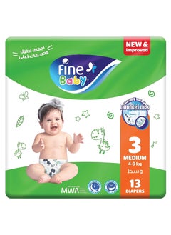 Fine Baby Diaper Size 3 Medium (4-9 kg) 13 Diapers  - Image 1