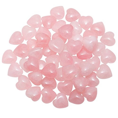 Rockcloud Healing Crystal 0.5 inch Rose Quartz Carved Worry Stone Chakra Reiki Balancing(Pack of 10) - Image 4