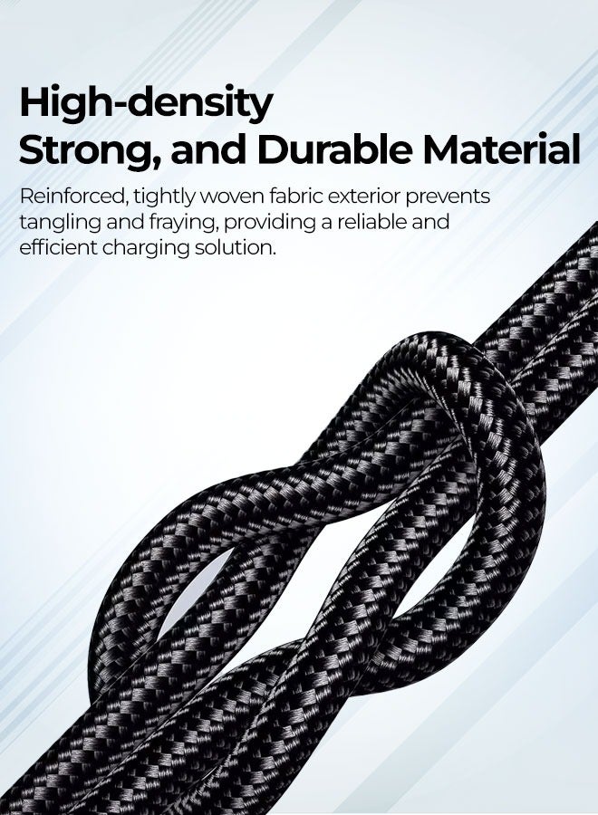 Soloffer iPhone Charger Cable USB C to Lightning Cable Fast Charging Braided Cord 18W Fast PD Charge for iPhone 14/14 Pro/14 Plus/14 Pro Max, iPad Pro, iPhone 8-13 All Series - Black - Image 2