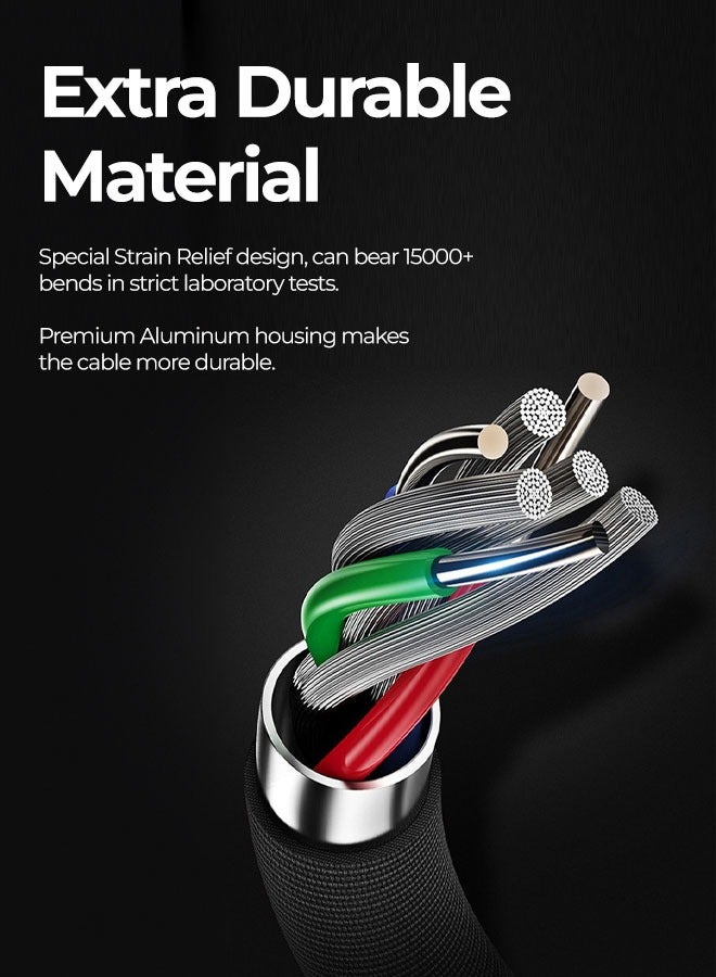 Soloffer iPhone Charger Cable USB C to Lightning Cable Fast Charging Braided Cord 18W Fast PD Charge for iPhone 14/14 Pro/14 Plus/14 Pro Max, iPad Pro, iPhone 8-13 All Series - Black - Image 5