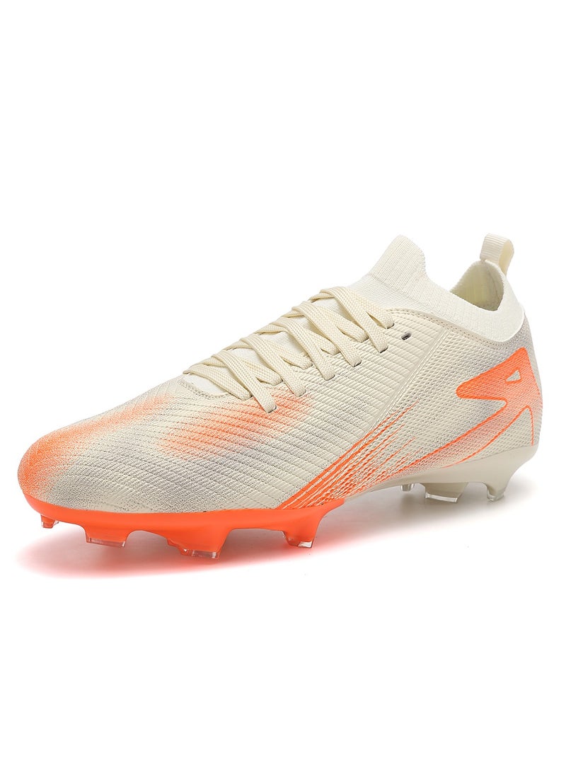 Sky View Boys and Girls Soccer Cleats Youth Firm Ground Athletic professional lightweight comfortable lace upTraining Football Shoes for Kids - Image 1
