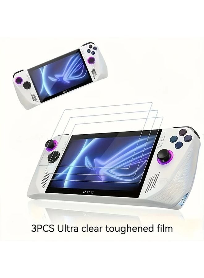 ROG Ally X Tempered Glass Screen Protector 9H Hardness 3pcs Ultra Clear Purple - Image 1