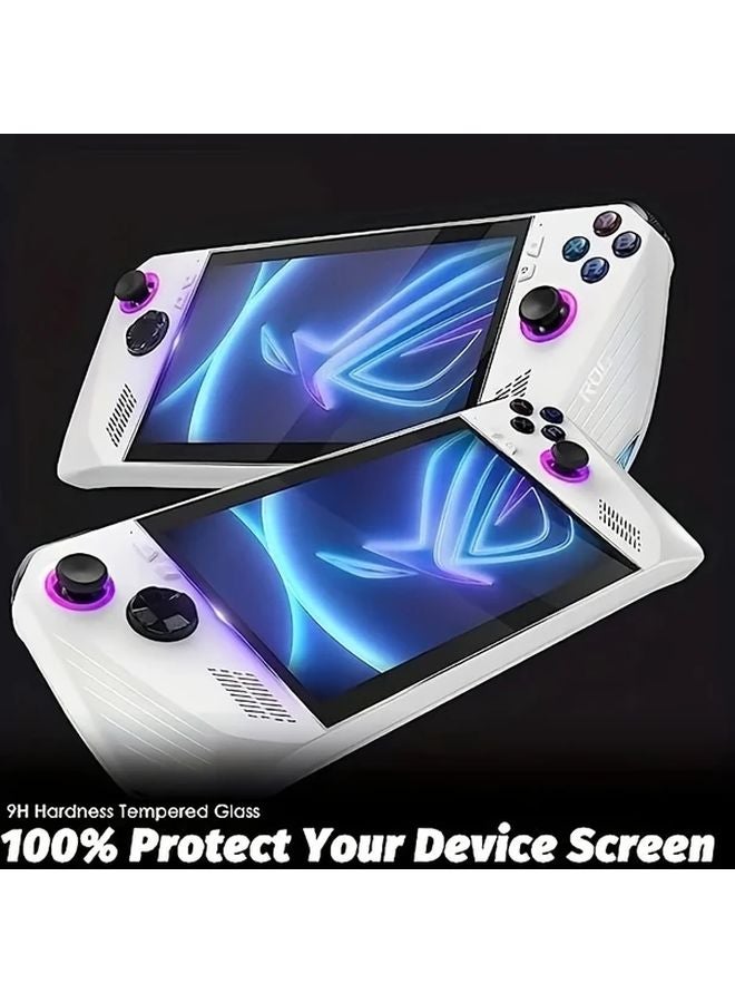 ROG Ally X Tempered Glass Screen Protector 9H Hardness 3pcs Ultra Clear Purple - Image 2