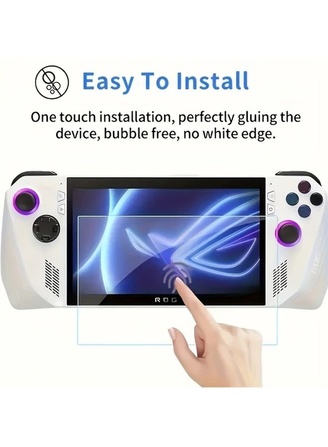 ROG Ally X Tempered Glass Screen Protector 9H Hardness 3pcs Ultra Clear Purple - Image 5