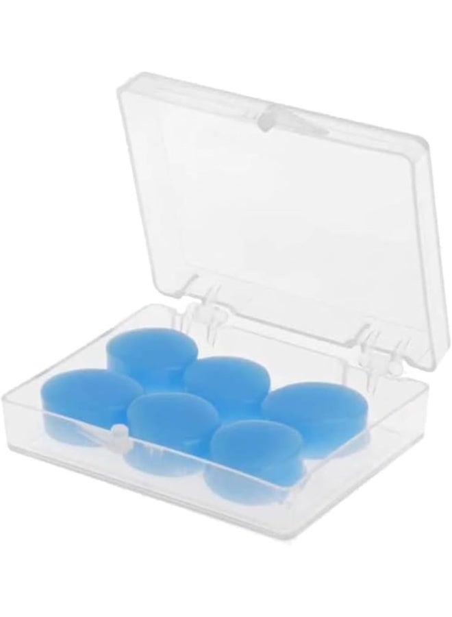 بريميفي سدادات أذن للنوم من السيليكون قابلة لإعادة الاستخدام، سدادة أذن مقاومة للماء، حماية عالية من الضوضاء للأذن للنوم والسباحة والسفر والتعلم، 3 أزواج مع صندوق تخزين