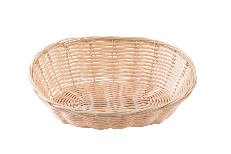TableCraft C1174W Cash & Carry Handwoven Oval Serving Basket, 9"x6"x2.25", Durable Polypropylene Cord, Natural Wicker Design for Bread and Table Settings - Image 3