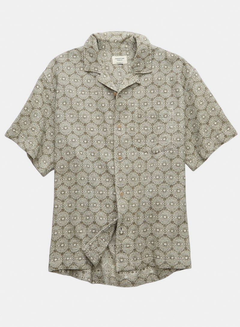 American Eagle AE Poolside Button-Up Shirt - Image 3