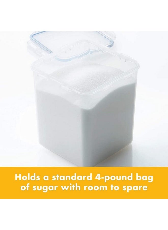 LOCK & LOCK Lock & Lock Classic Tall Square Plastic Airtight Food Storage Container with Leak Proof Lid, 2.6 Liter, Transparent, Set of 2 (HPL822B x 2)  - Image 3